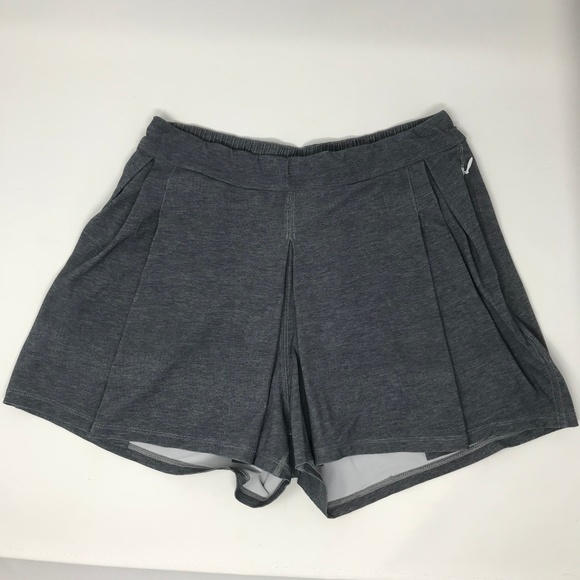 lululemon athletica Pants - Lululemon Grey Pleated Running Shorts 4